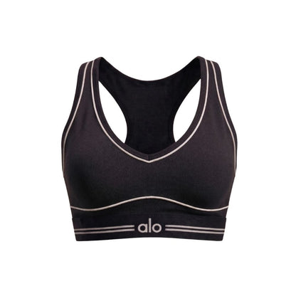 Brassière Airbrush Alo Yoga Noir — Sport Femme Running