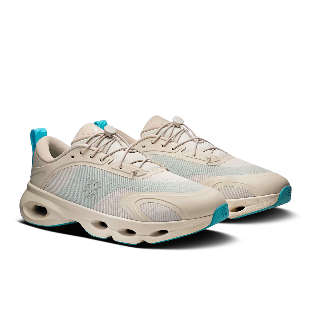 Sneaker Loewe x ON Cloudsolo Sable Turquoise — Chaussure Luxe Running