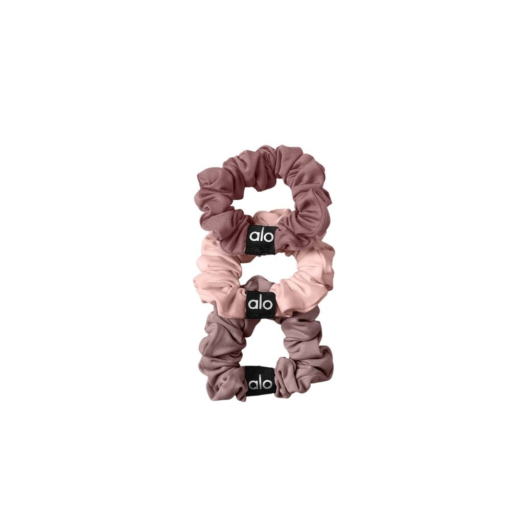 Scrunchie Alo Yoga 3-Pack Rose Champignon — Accessoire Beauté Femme