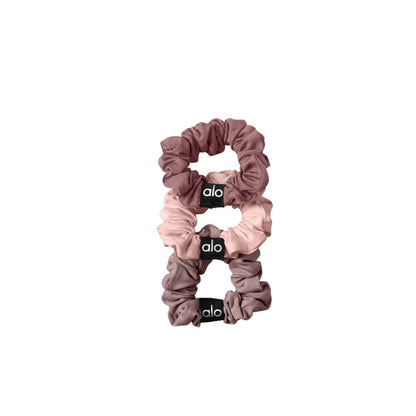 Scrunchie Alo Yoga 3-Pack Rose Champignon — Accessoire Beauté Femme