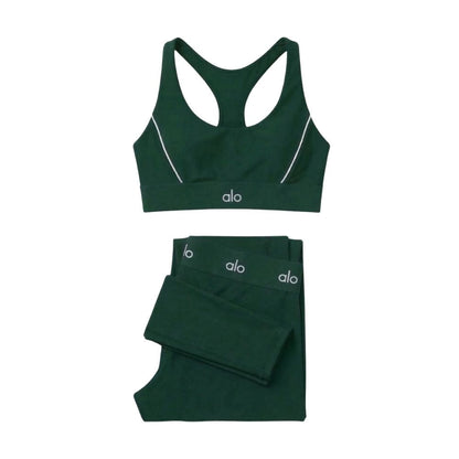 Ensemble Suit Up Alo Yoga Vert — Tenue Yoga Sport Femme