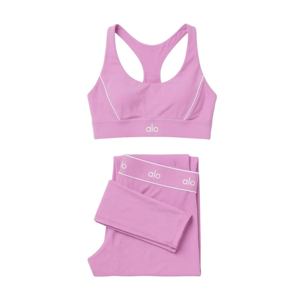 Ensemble Suit Up Alo Yoga Rose — Tenue Yoga Sport Femme