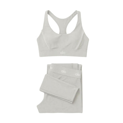 Ensemble Suit Up Alo Yoga Gris — Tenue Yoga Sport Femme
