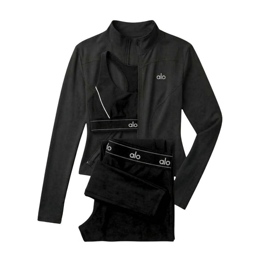 Ensemble Complet Suit Up Alo Yoga Noir — Tenue Yoga Sport Femme