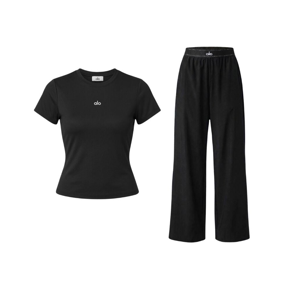 Ensemble Sport Alo Yoga Noir — Tenue Sport Femme