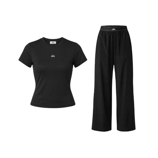 Ensemble Sport Alo Yoga Noir — Tenue Sport Femme