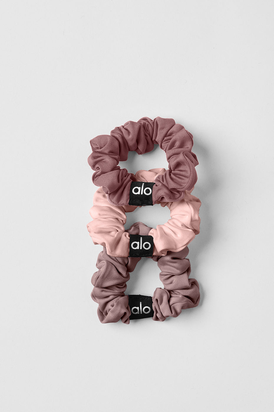 Scrunchie Alo Yoga 3-Pack Rose Champignon — Accessoire Beauté Femme