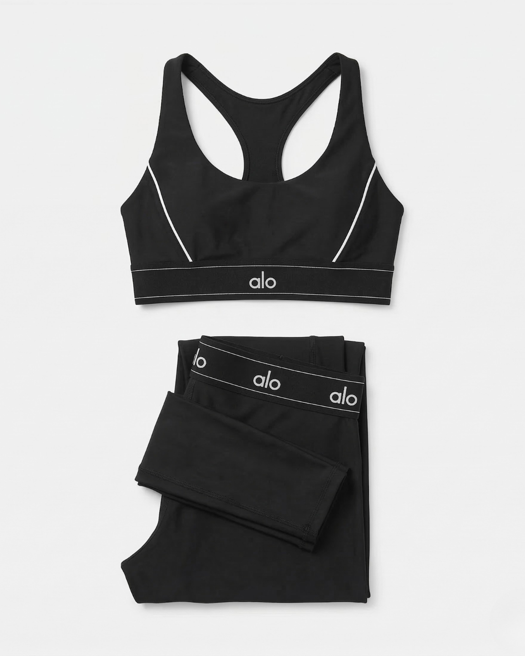 Ensemble Suit Up Alo Yoga Noir — Tenue Yoga Sport Femme