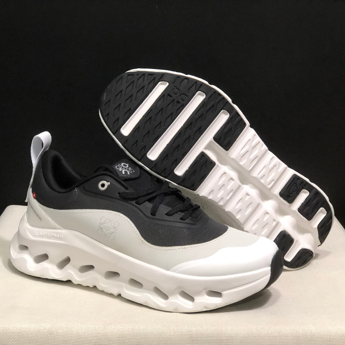 Sneaker Loewe x ON Cloudtilt Gris Souris — Chaussure Luxe Running