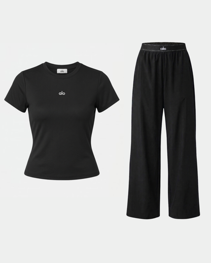 Ensemble Sport Alo Yoga Noir — Tenue Sport Femme