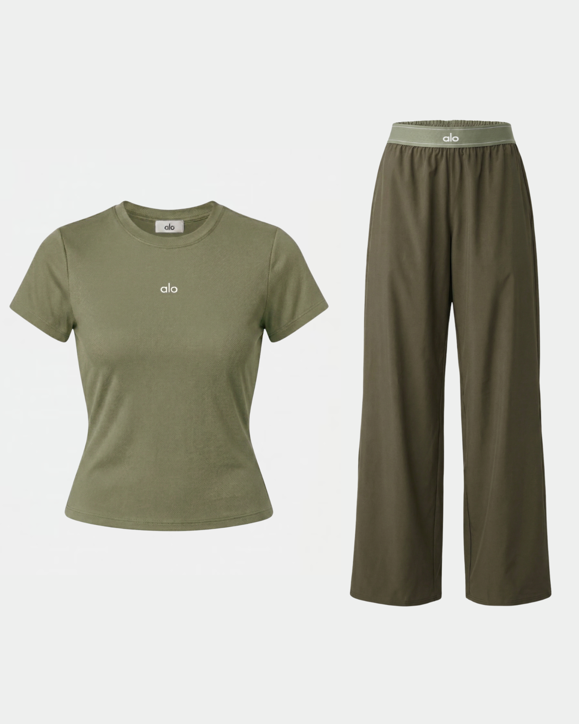 Ensemble Sport Alo Yoga Vert — Tenue Sport Femme