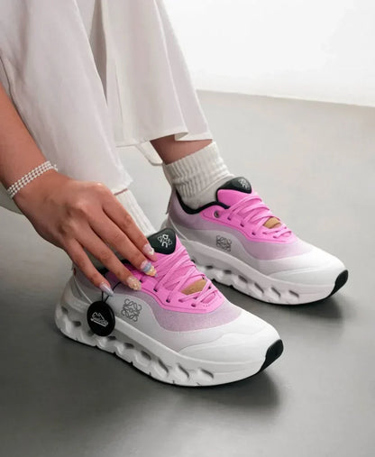 Sneaker Loewe x ON Cloudtilt Blanc Rose — Chaussure Luxe Running