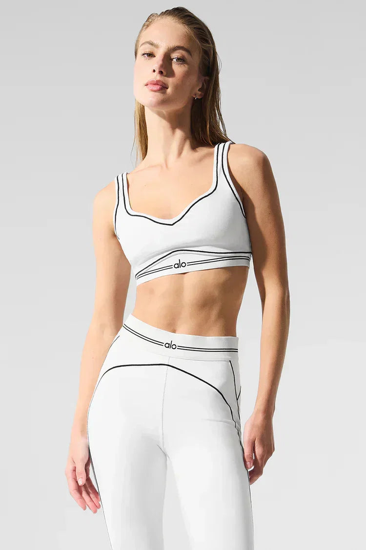 Ensemble Suit Up Alo Yoga Blanc — Tenue Yoga Sport Femme