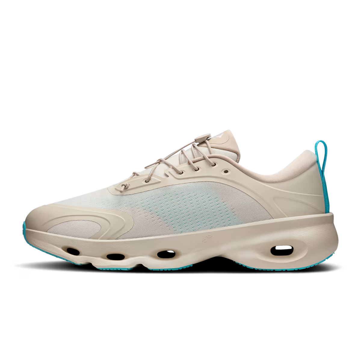 Sneaker Loewe x ON Cloudsolo Sable Turquoise — Chaussure Luxe Running