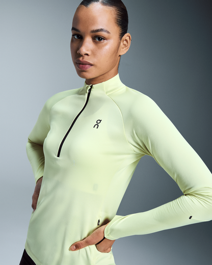 T-Shirt Climate ON Running Vert Jaune — Vêtement Running Sport