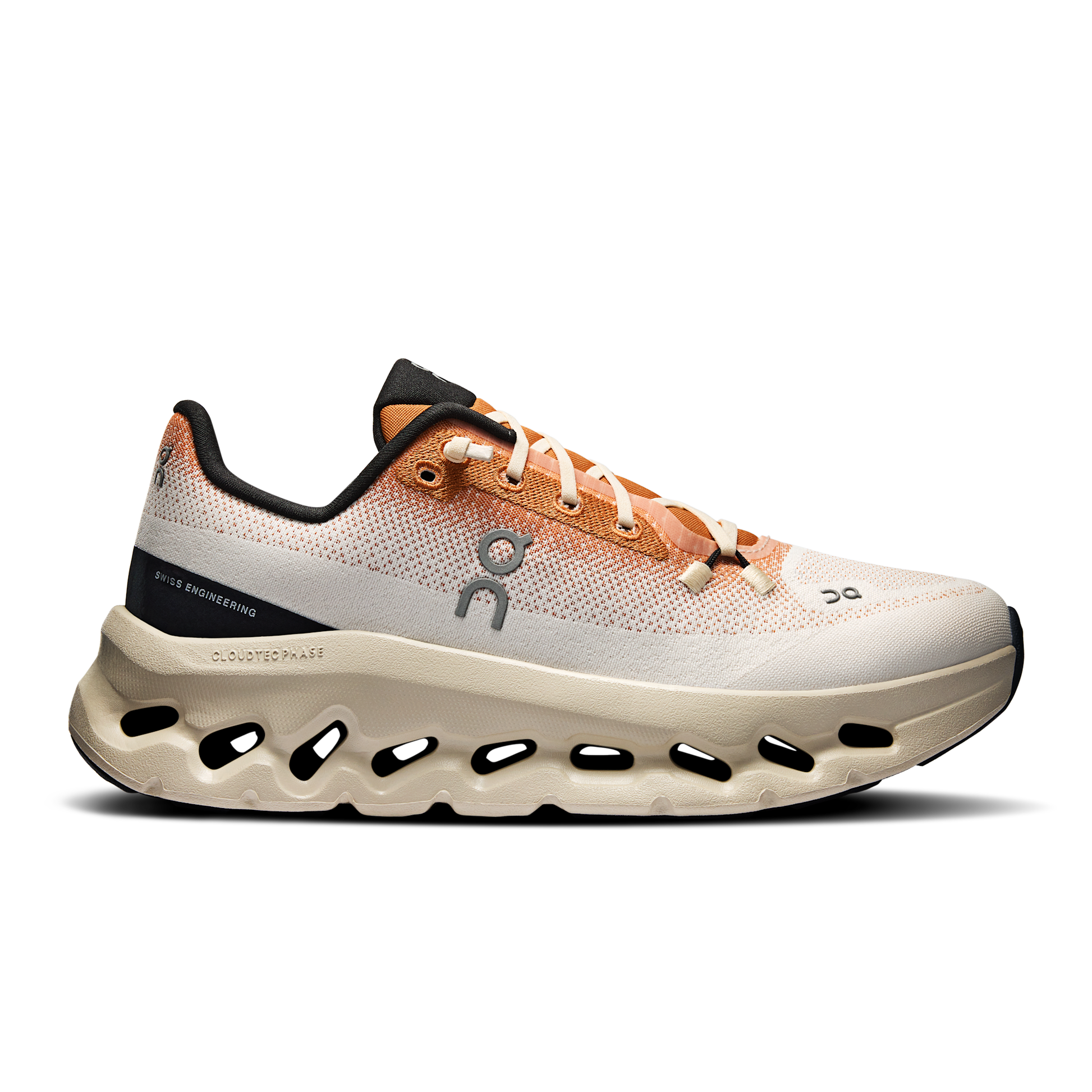 Basket ON Running Cloudtilt Blanc Orange — Chaussure Sport CloudTec