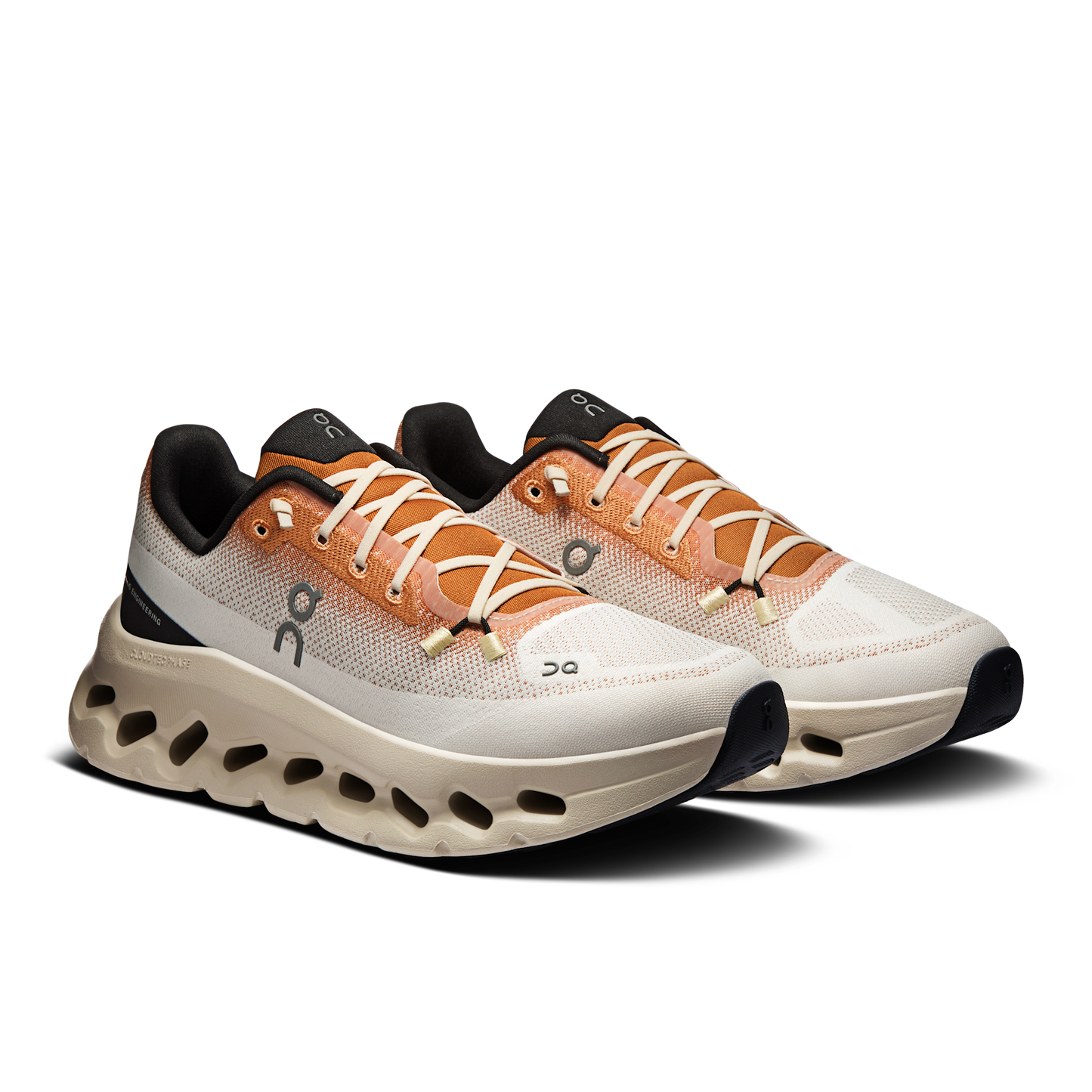 Basket ON Running Cloudtilt Blanc Orange — Chaussure Sport CloudTec