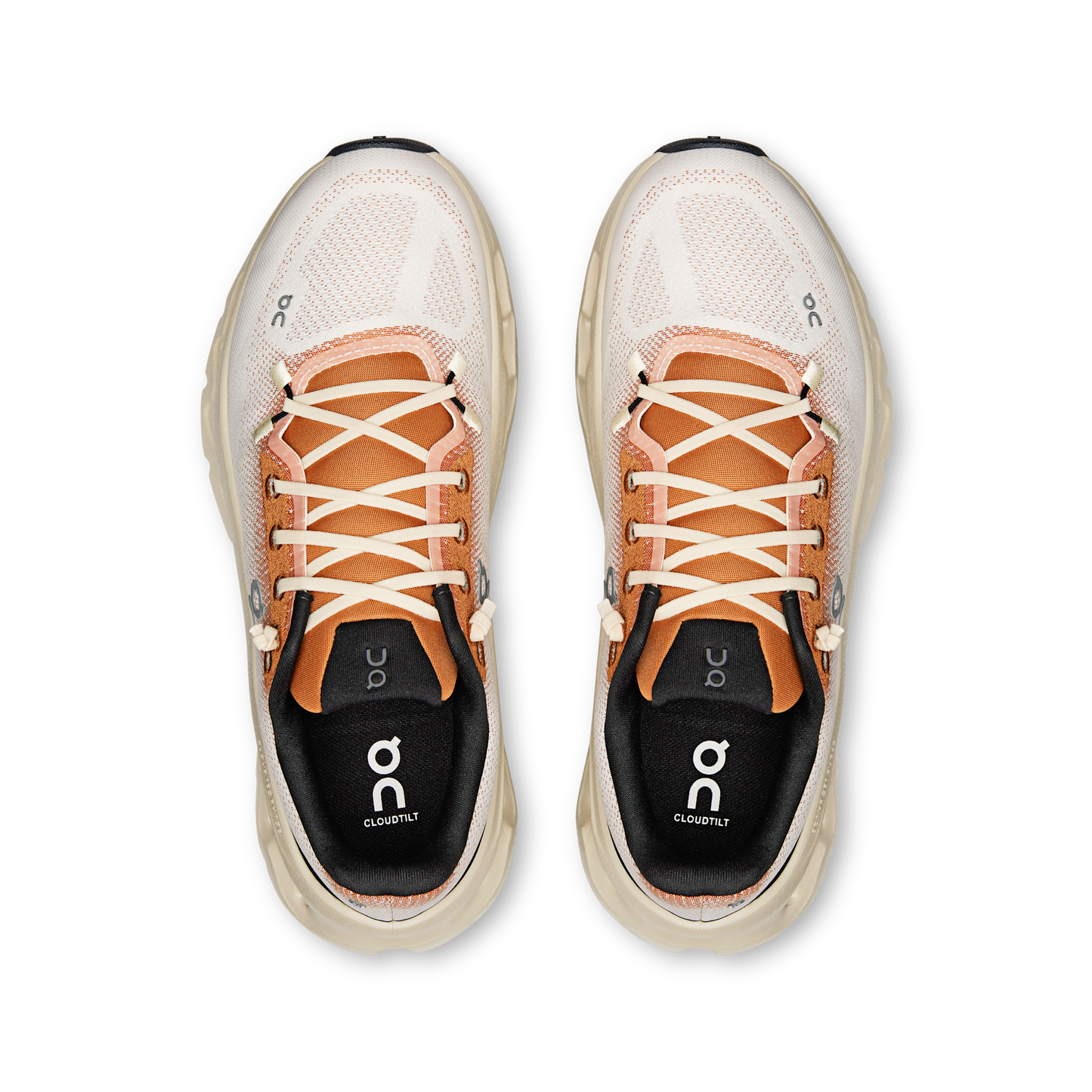 Basket ON Running Cloudtilt Blanc Orange — Chaussure Sport CloudTec