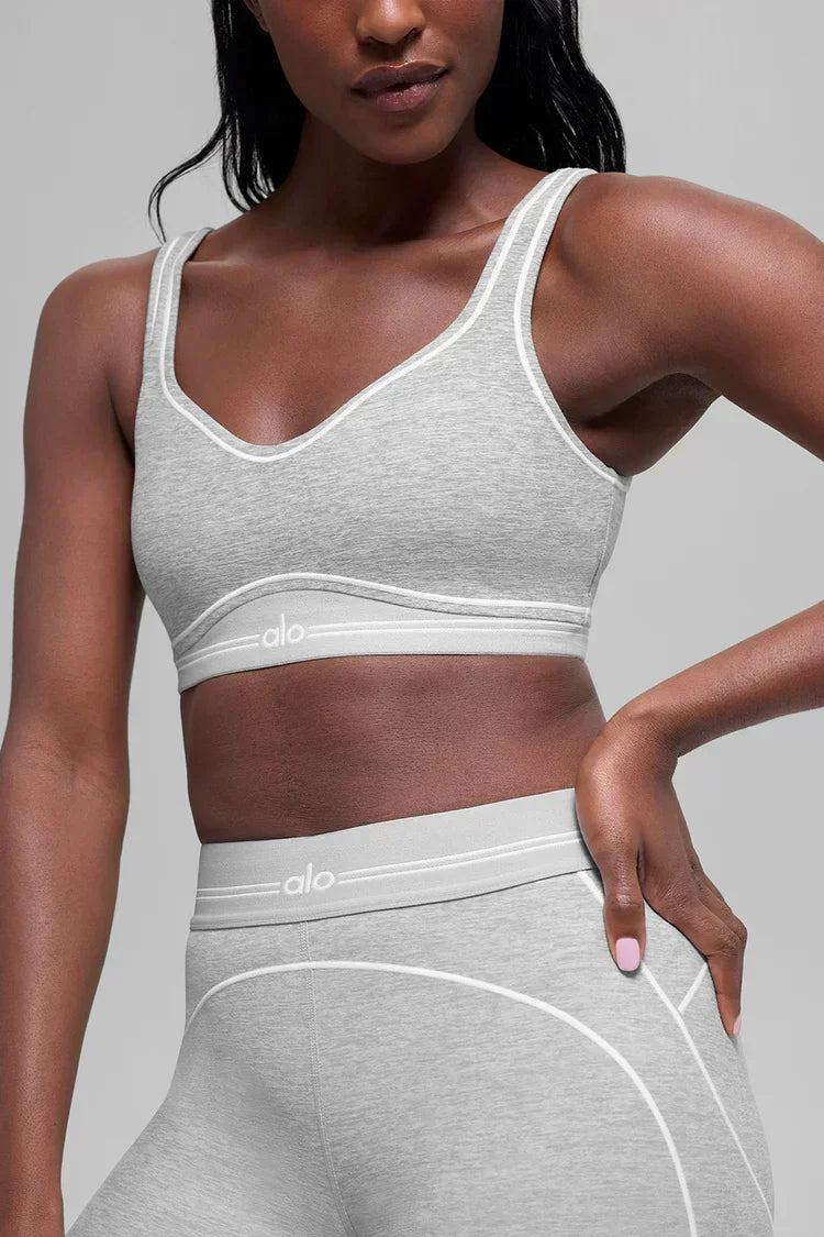 Ensemble Suit Up Alo Yoga Gris — Tenue Yoga Sport Femme