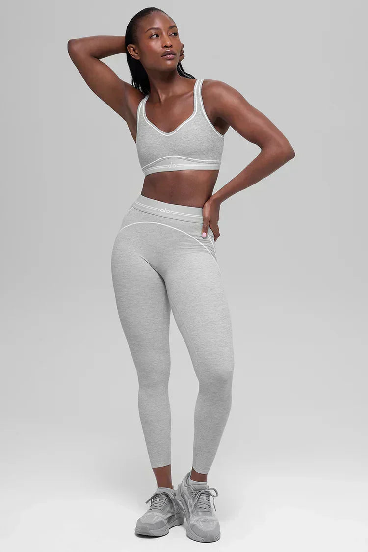 Ensemble Suit Up Alo Yoga Gris — Tenue Yoga Sport Femme
