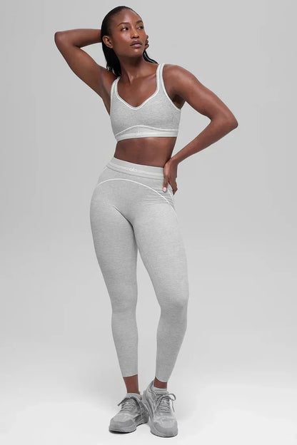 Ensemble Suit Up Alo Yoga Gris — Tenue Yoga Sport Femme