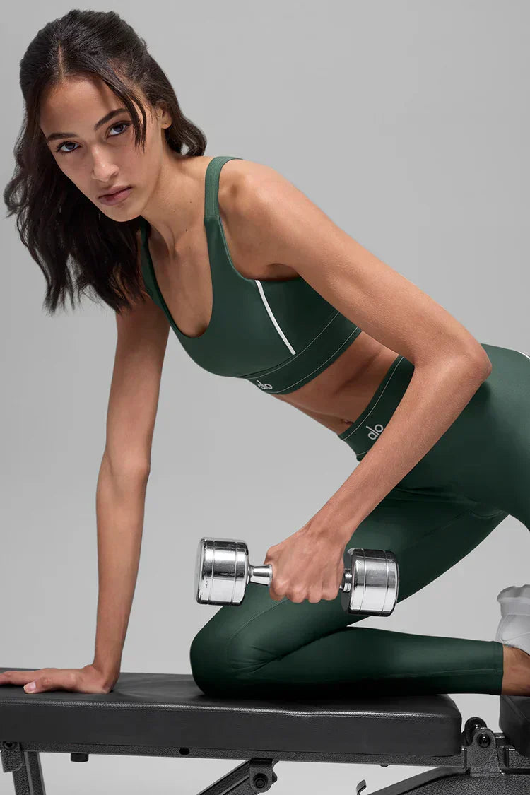Ensemble Suit Up Alo Yoga Vert — Tenue Yoga Sport Femme