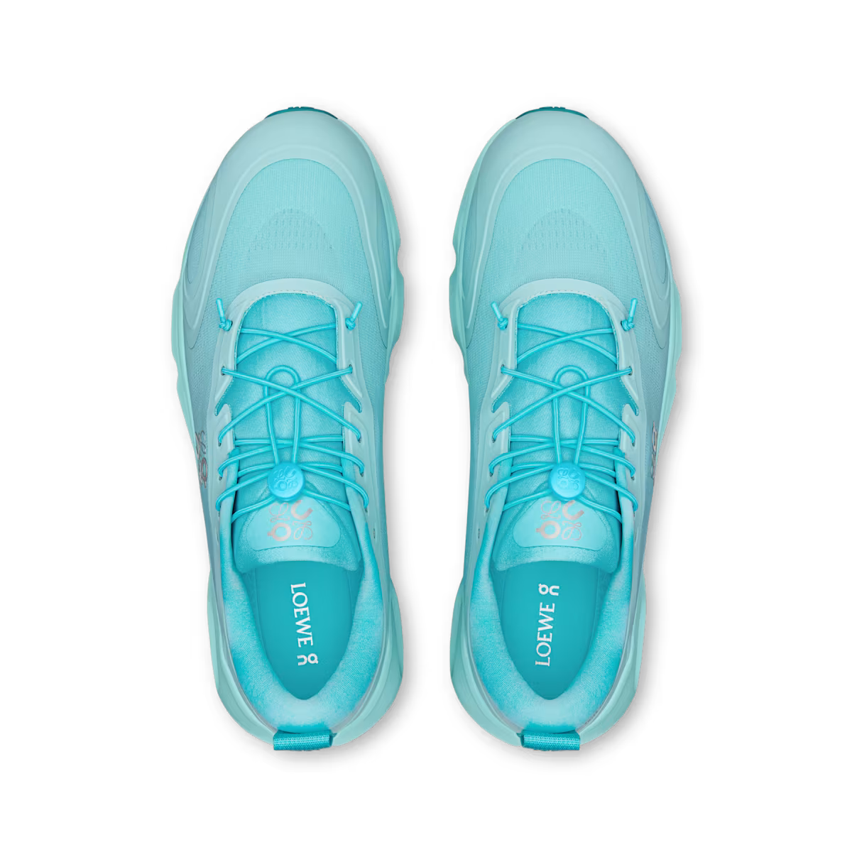 Sneaker Loewe x ON Cloudsolo Turquoise — Chaussure Luxe Running