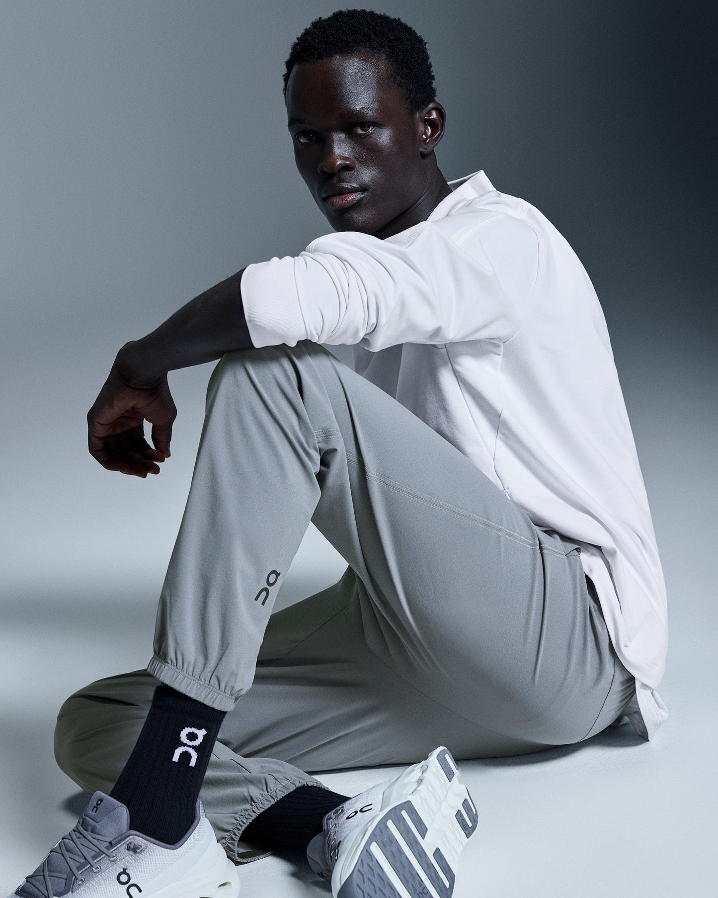 Pantalon Focus ON Running Gris — Sport Running Homme