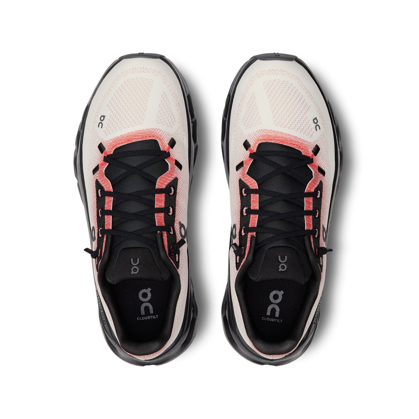 Basket ON Running Cloudtilt Rouge Blanc Noir — Chaussure Sport CloudTec