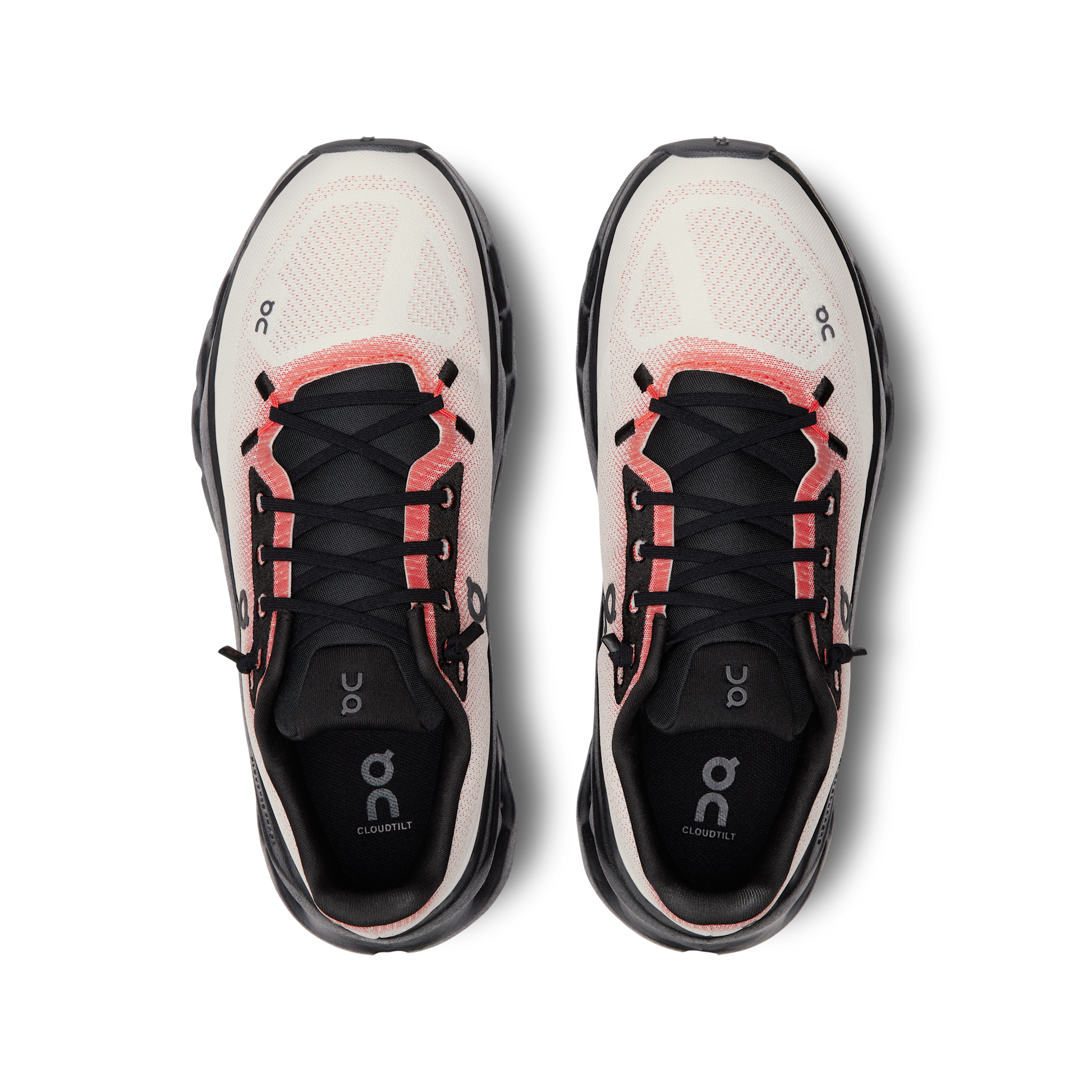 Basket ON Running Cloudtilt Rouge Blanc Noir — Chaussure Sport CloudTec